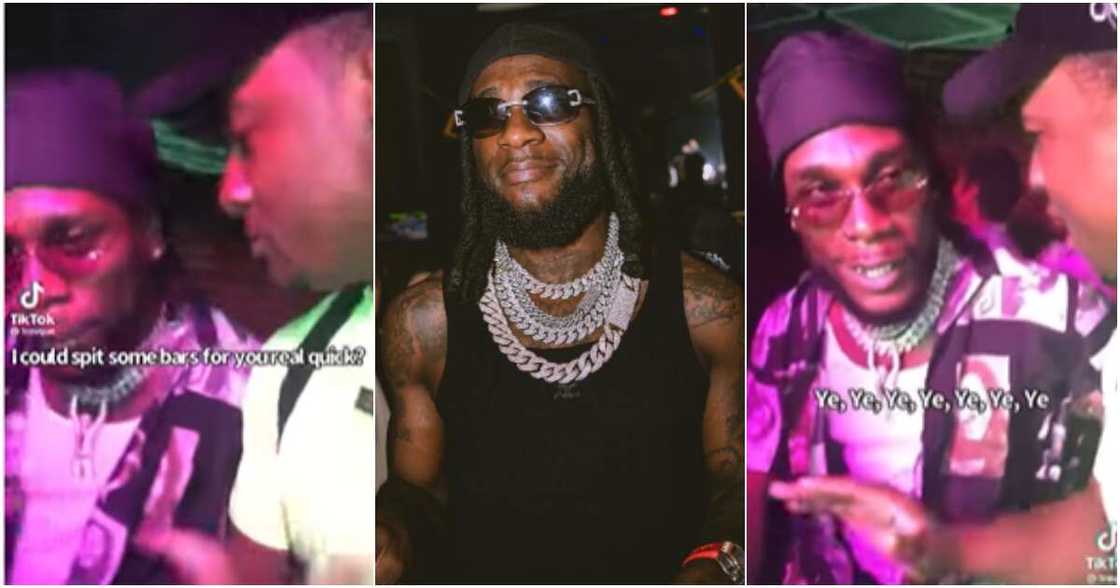 Burna Boy and a fan Burna Boy and a fan