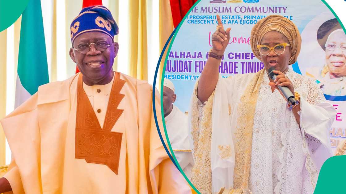 Folasade Tinubu-Ojo speaks at the commissioning of a newly built mosque in Lagos, as photos from the event circulate online.