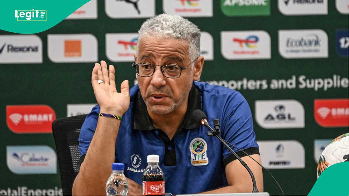 Adel Amrouche, Tanzania, Morocco, Laurent Poukou Stadium, San Pedro, Ivory Coast. Adel Amrouche, Tanzania, Morocco, Laurent Poukou Stadium, San Pedro, Ivory Coast.