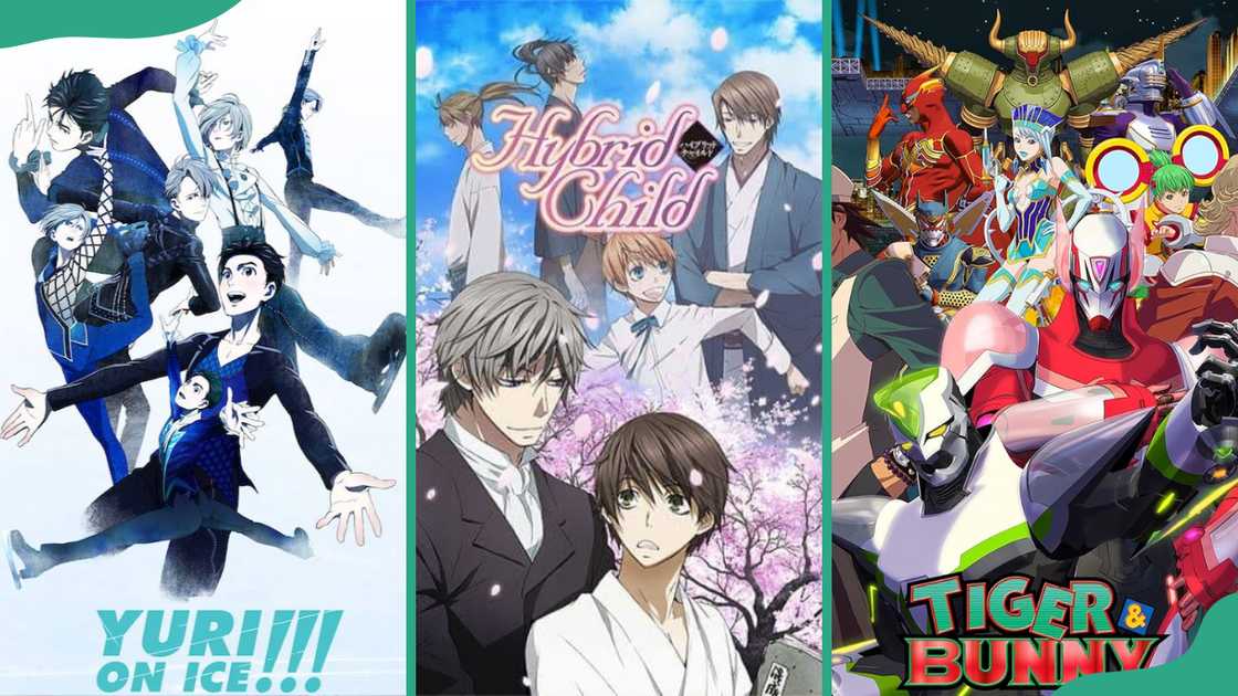 Posters of gay anime shows and movies