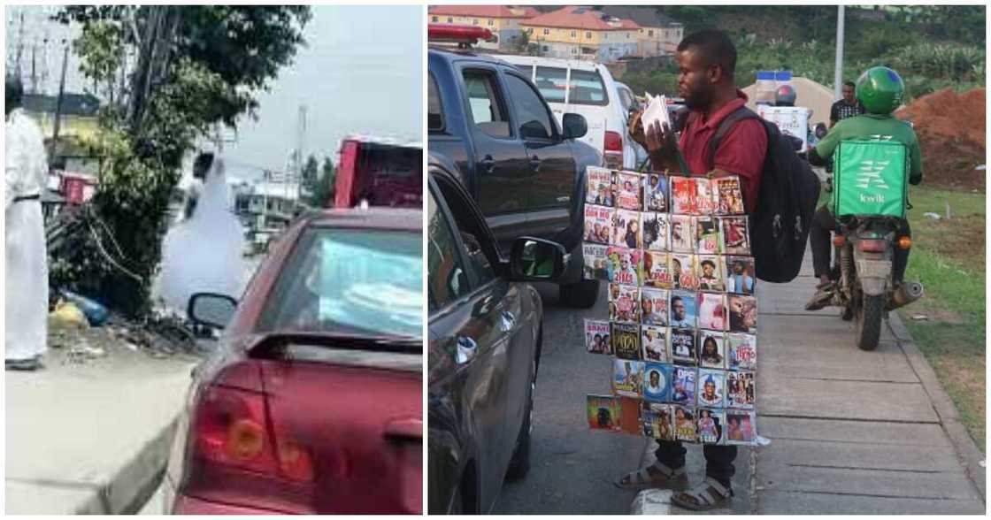 Traffic forces bride to leave car and take okada to get to wedding venue, video sparks reactions