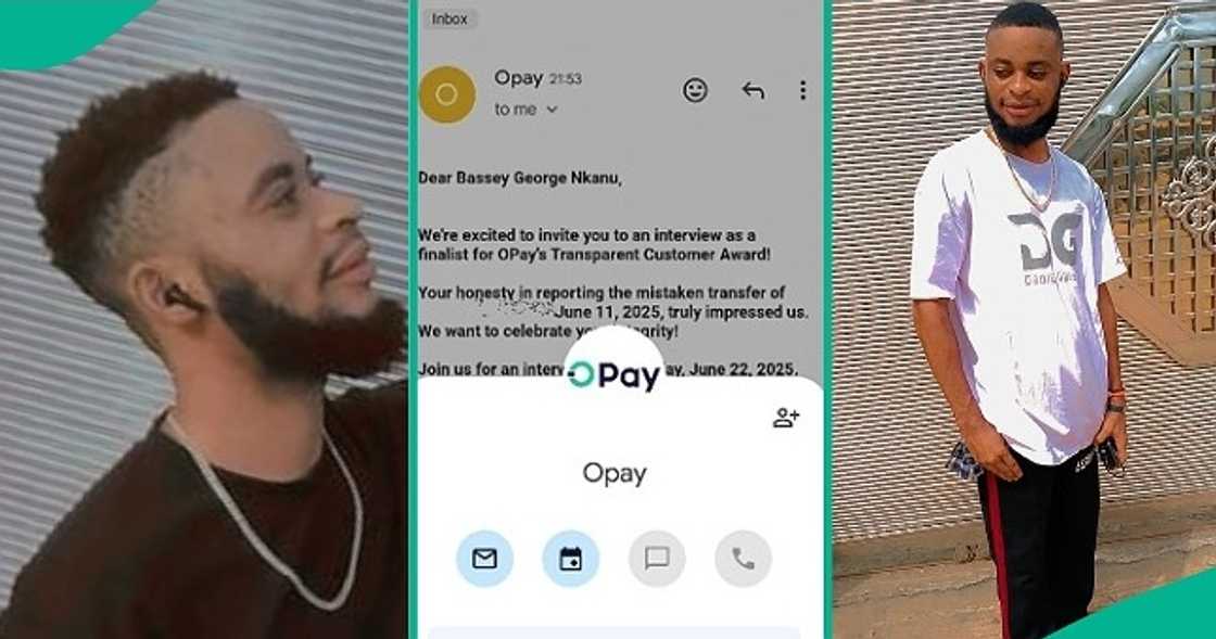 Man displays unexpected mail from Opay after reporting N10 million mistakenly sent to his account. Man displays unexpected mail from Opay after reporting N10 million mistakenly sent to his account.