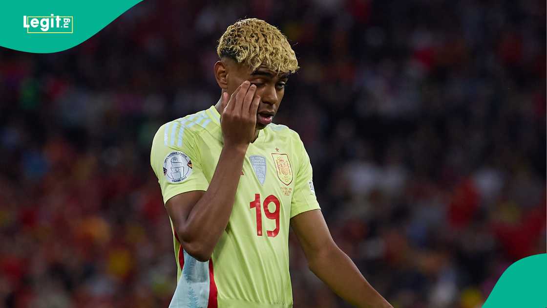 Lamine Yamal, Spain, Portugal, Allianz Arena, Munich, Germany, UEFA Nations League. Lamine Yamal, Spain, Portugal, Allianz Arena, Munich, Germany, UEFA Nations League.