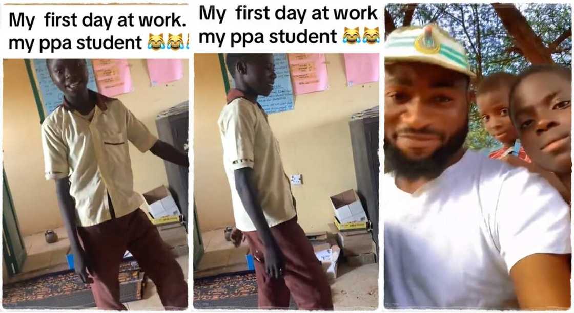 Photos of a NYSC member at his PPA. Photos of a NYSC member at his PPA.