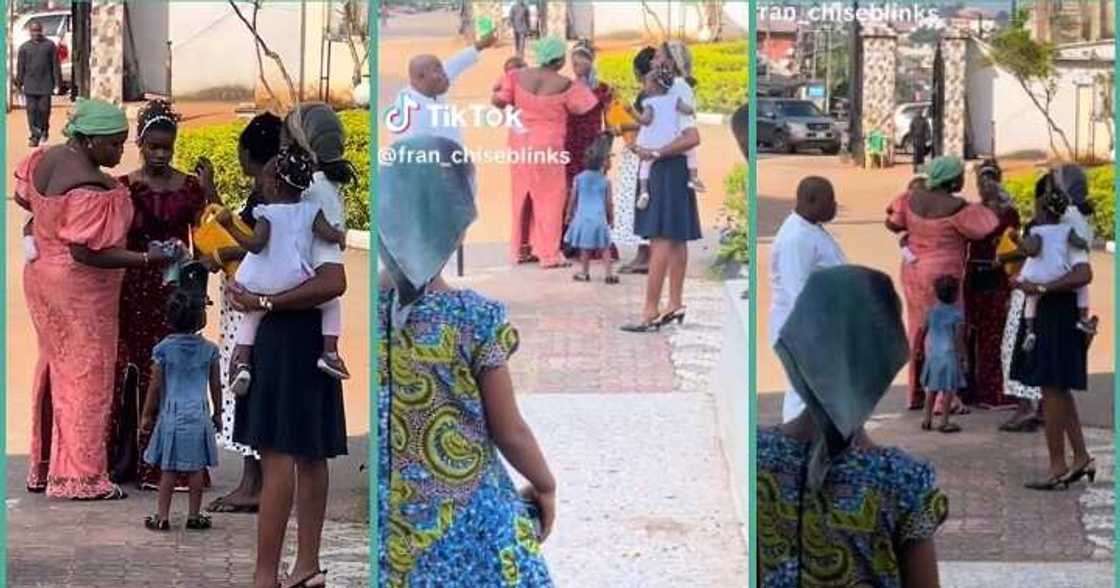 Girl cries out as dad embarasses her during church service