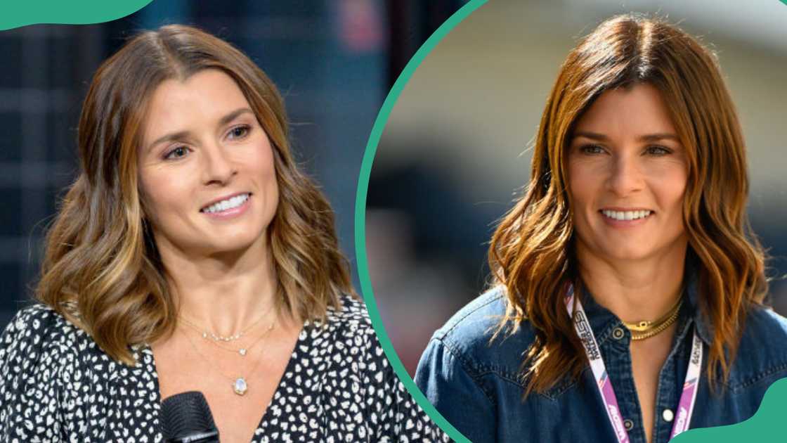 Danica Patrick at Build Studio in New York City (L). Danica Patrick at Circuit of the Americas in Austin, TX (R).