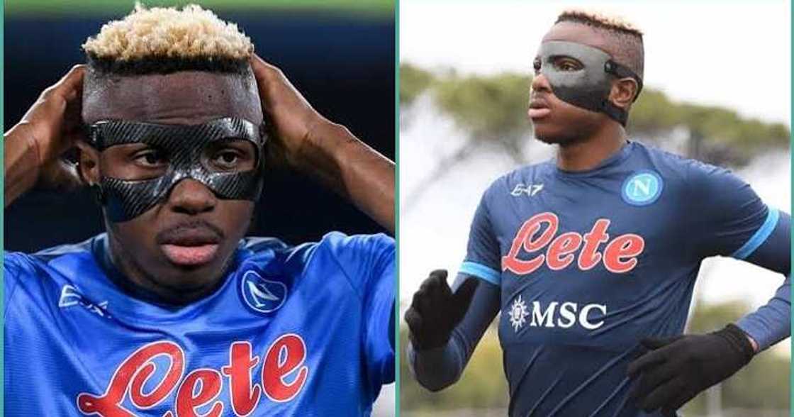 Victor Osimhen says wearing protective mask saves him from injury Victor Osimhen says wearing protective mask saves him from injury