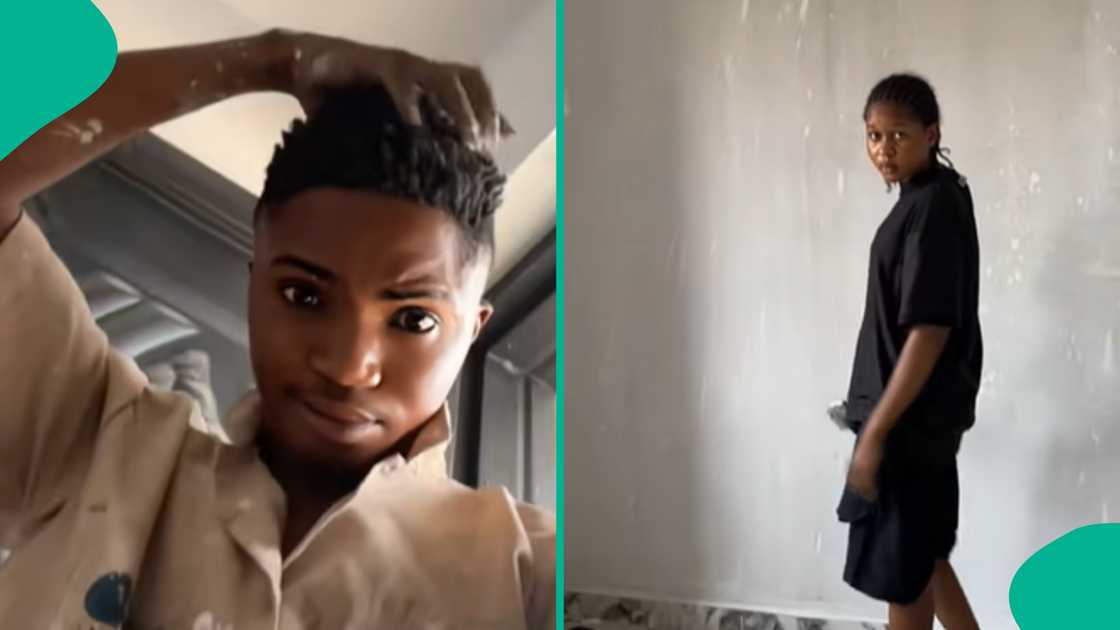 The lady was spotted helping her boyfriend at work. The lady was spotted helping her boyfriend at work.