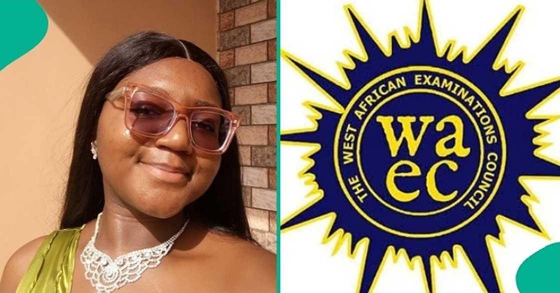 Lady posts WAEC 2025 result of her younger sister who smashed the exam.