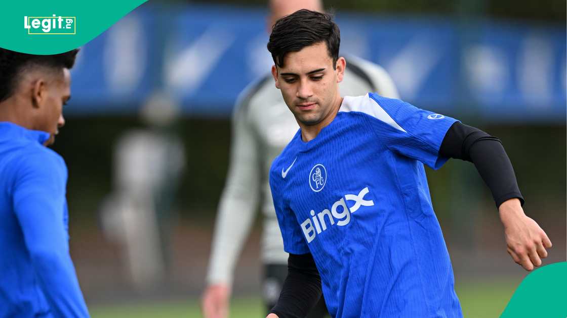 Estevao Willian, Facundo Buonanotte, Chelsea, Cobham, London, England Estevao Willian, Facundo Buonanotte, Chelsea, Cobham, London, England