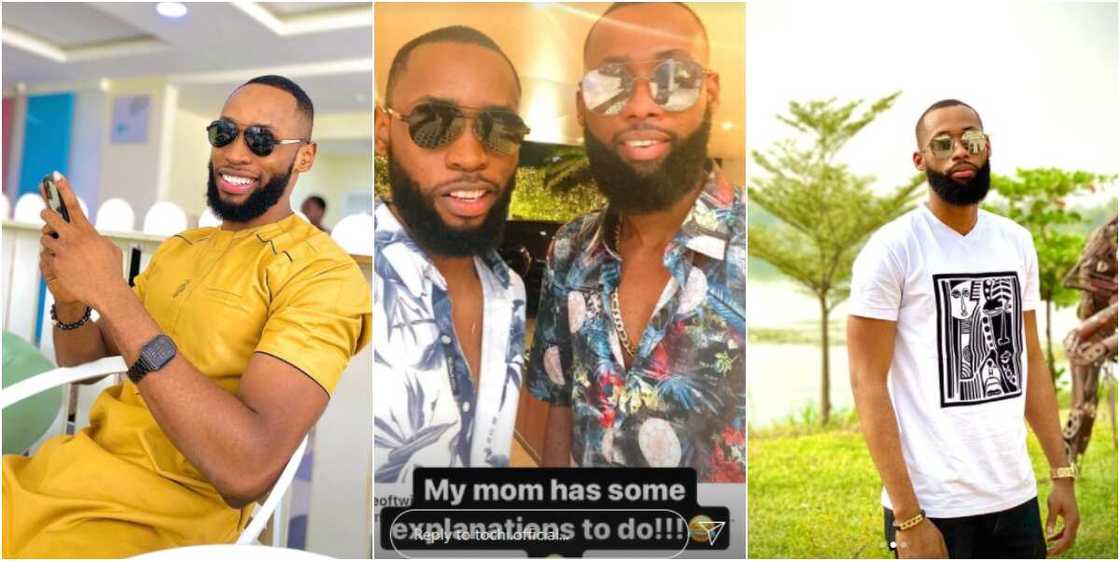 BBNaija 2021: My Mom Has Some Explanations To Do, Tochi Shares Photo Of Himself With Emmanuel