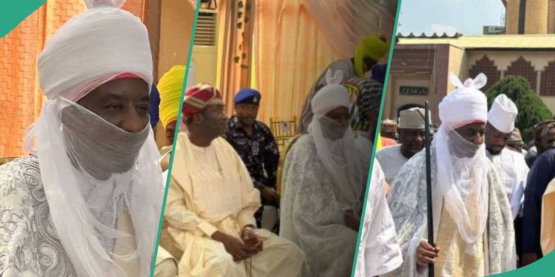 Hotunan Sunusi Lamido a masallacin Juma'a a Legas