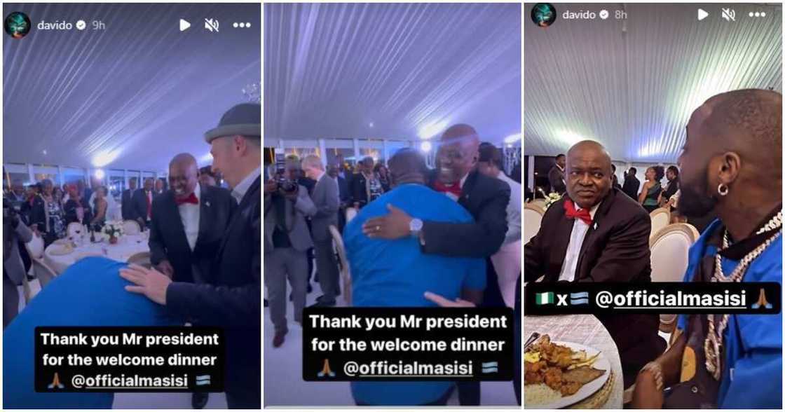 Singer Davido and Botswana's president Mokgweetsi Masisi Singer Davido and Botswana's president Mokgweetsi Masisi