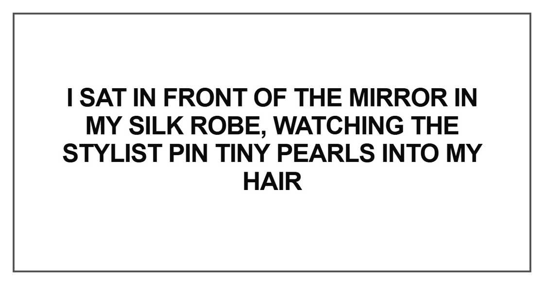 I sat in front of the mirror in my silk robe I sat in front of the mirror in my silk robe