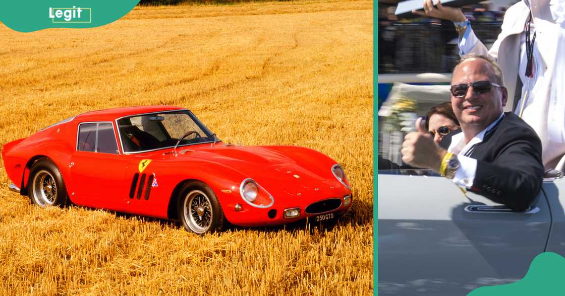 1963 Ferrari 250 GTO (L) and David MacNeil (R)