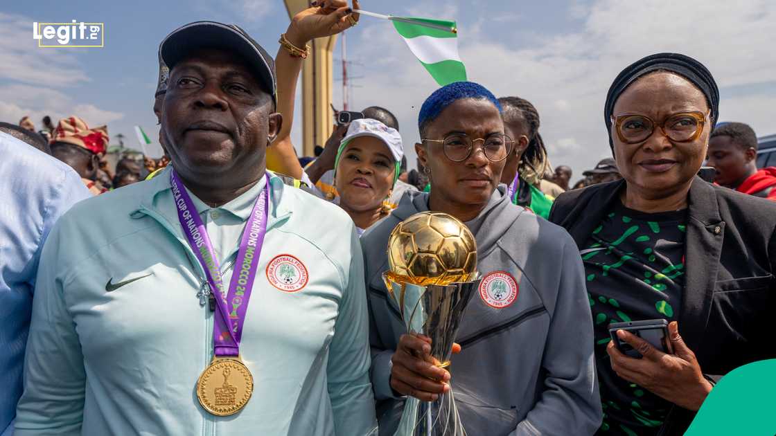 Rasheedat Ajibade, Nigeria, Super Falcons, Justine Madugu, Abuja, Nnamdi Azikiwe International Airport Rasheedat Ajibade, Nigeria, Super Falcons, Justine Madugu, Abuja, Nnamdi Azikiwe International Airport