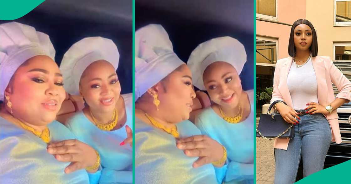 Regina Daniels and her mum attend Cele church anniversary.