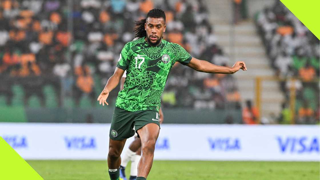 Alex Iwobi in action for Nigeria