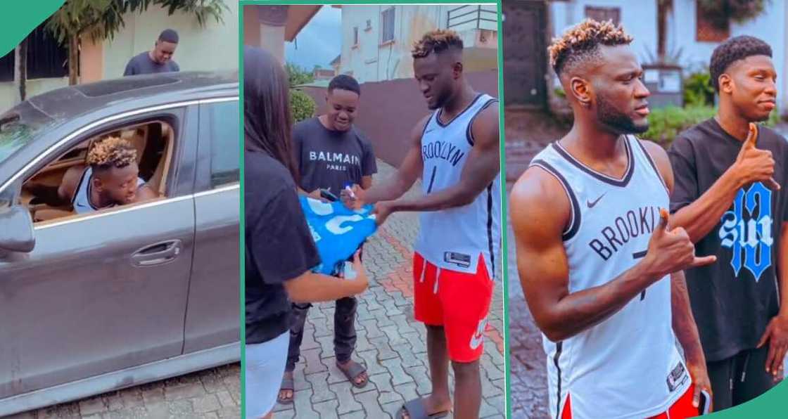 Video of Victor Boniface and his younger brother together Video of Victor Boniface and his younger brother together