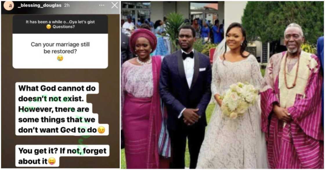 Olu Jacobs and Joke Silva's son's marriage crashes.