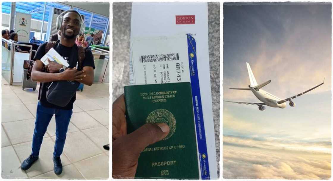 Photos of a Marshal Walex, a Nigerian man who got a fully-funded scholarship to study at Boston University. Photos of a Marshal Walex, a Nigerian man who got a fully-funded scholarship to study at Boston University.