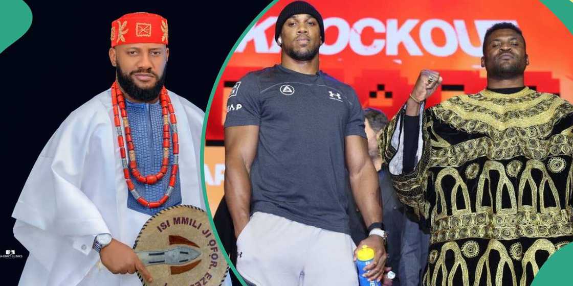 Yul Edochie shares Francis Ngannou. Yul Edochie shares Francis Ngannou.