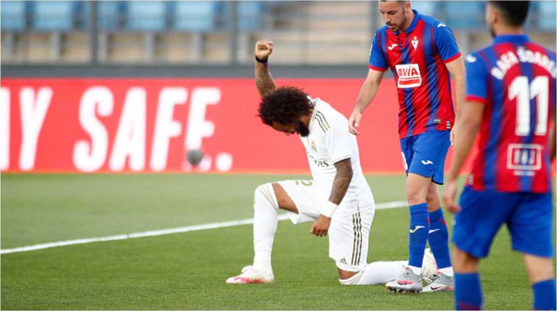 Marcelo performs black power pose in solidarity with Black Lives Matter movement Marcelo performs black power pose in solidarity with Black Lives Matter movement