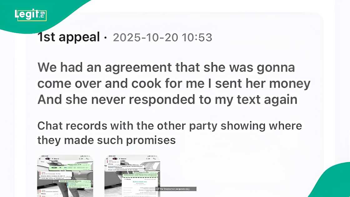 Man posts chat showing how lady failed to show up after receiving ₦10k