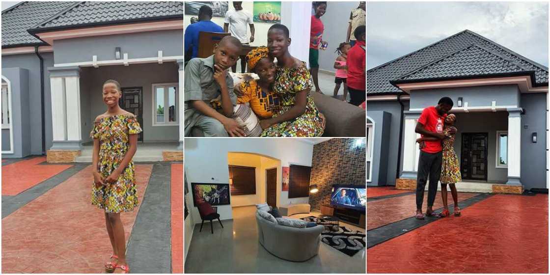 Hotunan tamfatsetsen gidan da Emmanuella ta gina wa mahaifiyarta Hotunan tamfatsetsen gidan da Emmanuella ta gina wa mahaifiyarta