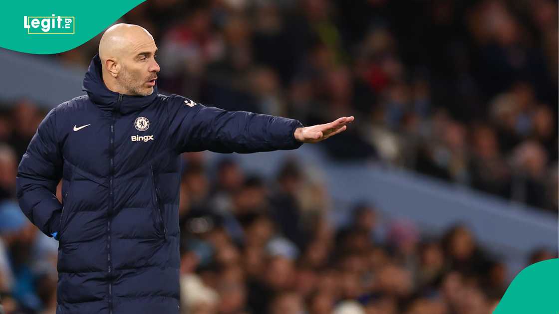 Enzo Maresca, Chelsea, Manchester City, Etihad Stadium, Manchester, England, Premier League. Enzo Maresca, Chelsea, Manchester City, Etihad Stadium, Manchester, England, Premier League.