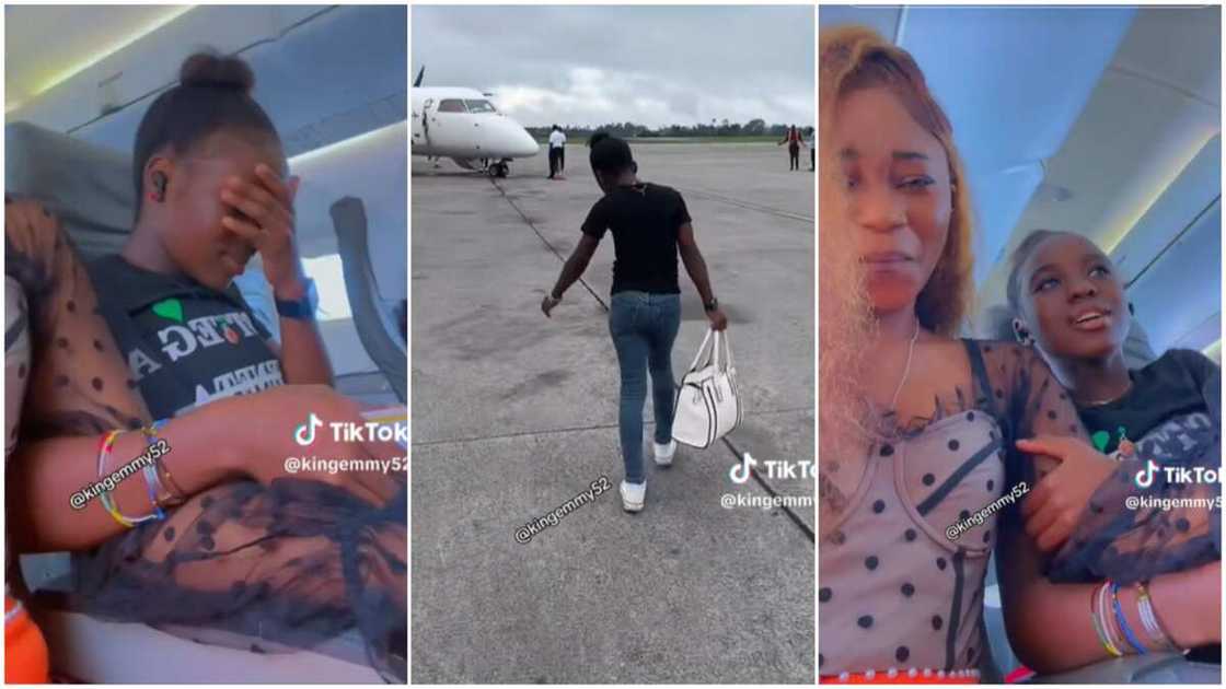 Kid on aeroplane/Girl shut her eyes. Kid on aeroplane/Girl shut her eyes.