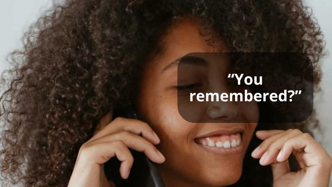 A smiling woman on a call A smiling woman on a call