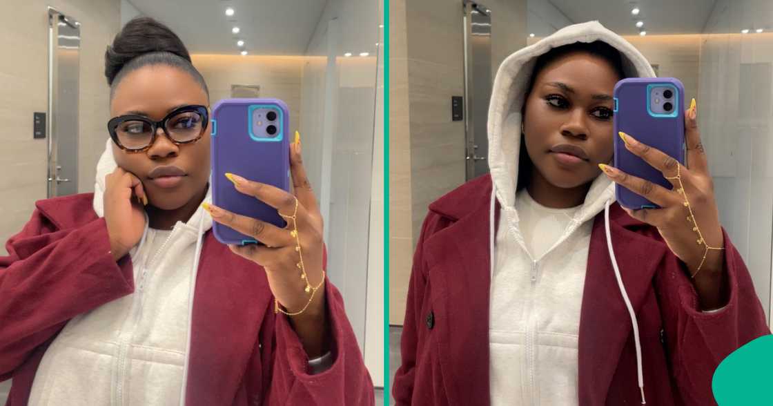 Nigerian lady lands in UK to begin new academic journey.