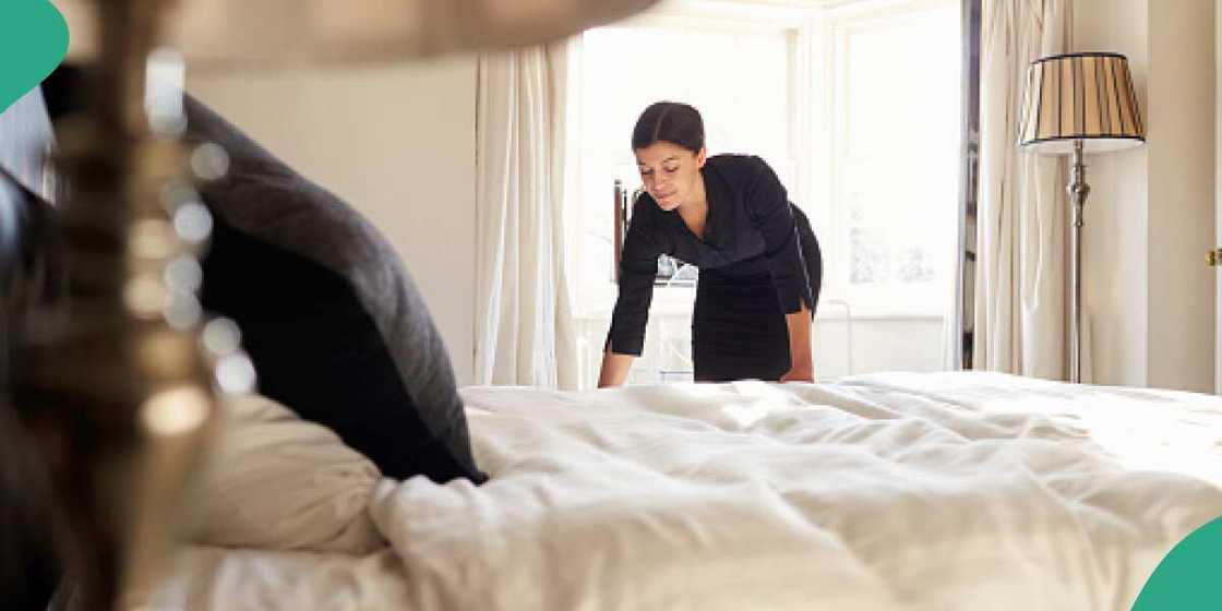 Couple, hotel cleaner, secret camera Couple, hotel cleaner, secret camera
