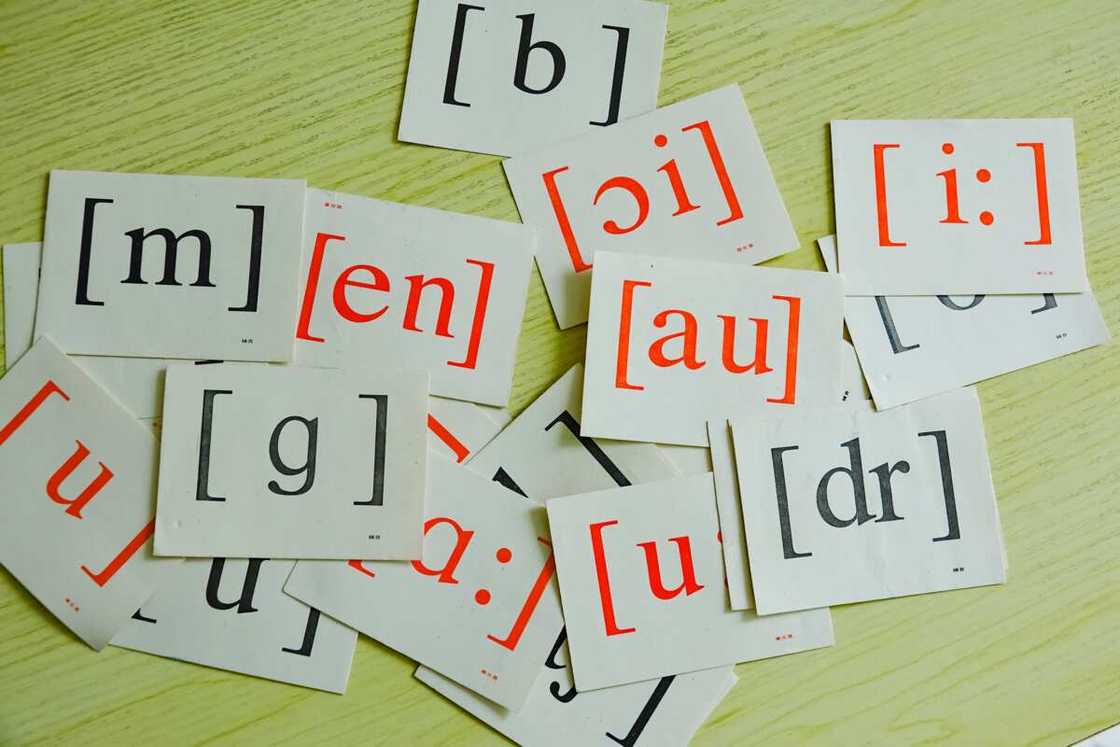 Cartes avec symboles phonétiques. Cartes avec symboles phonétiques.