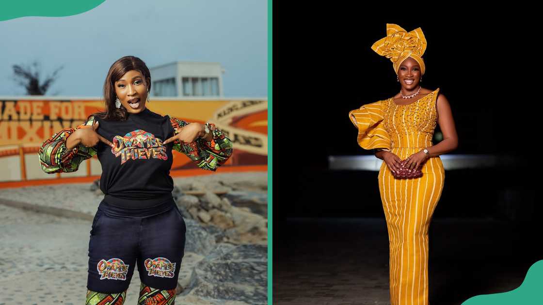 Tope Olowoniyan smiling and posing on set and during a photoshoot. Tope Olowoniyan smiling and posing on set and during a photoshoot.