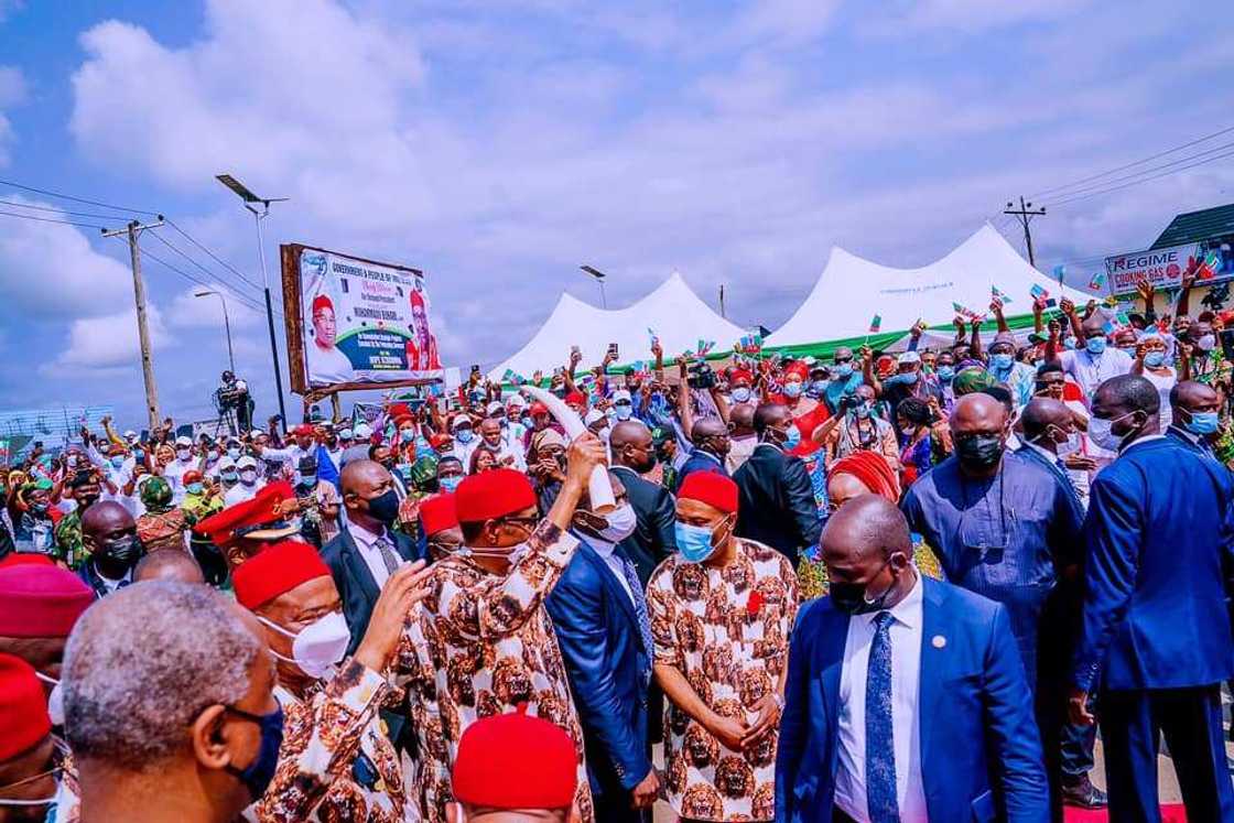 Fadar Shugaban kasa ta saki hotunan ziyarar da Buhari ya kai Owerri, jihar Imo