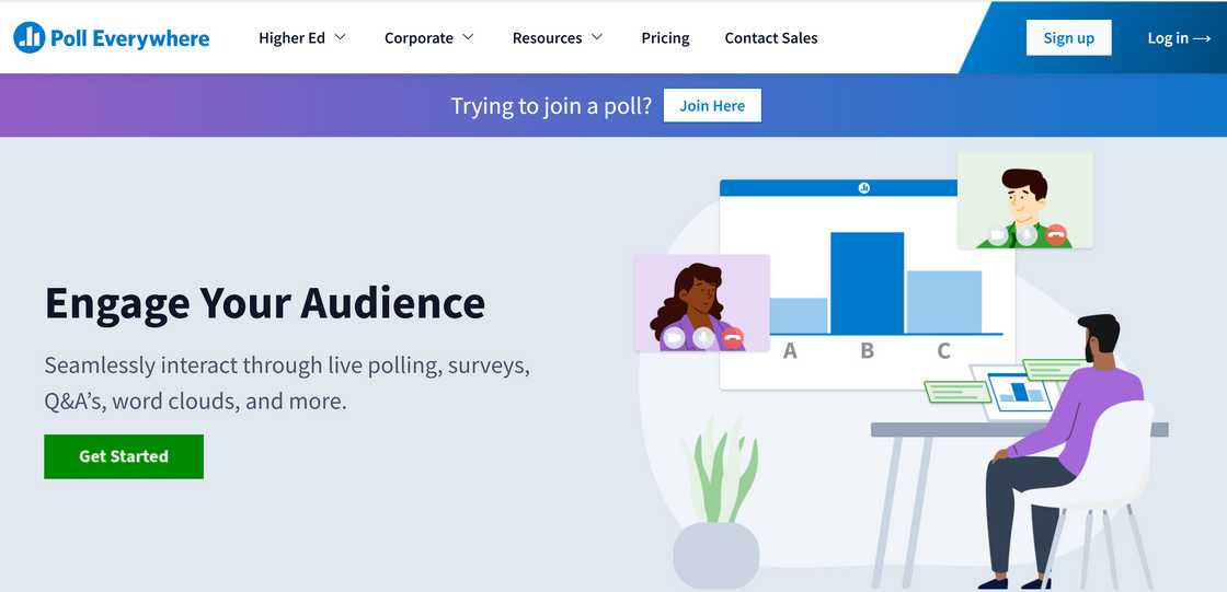 Poll Everywhere homepage