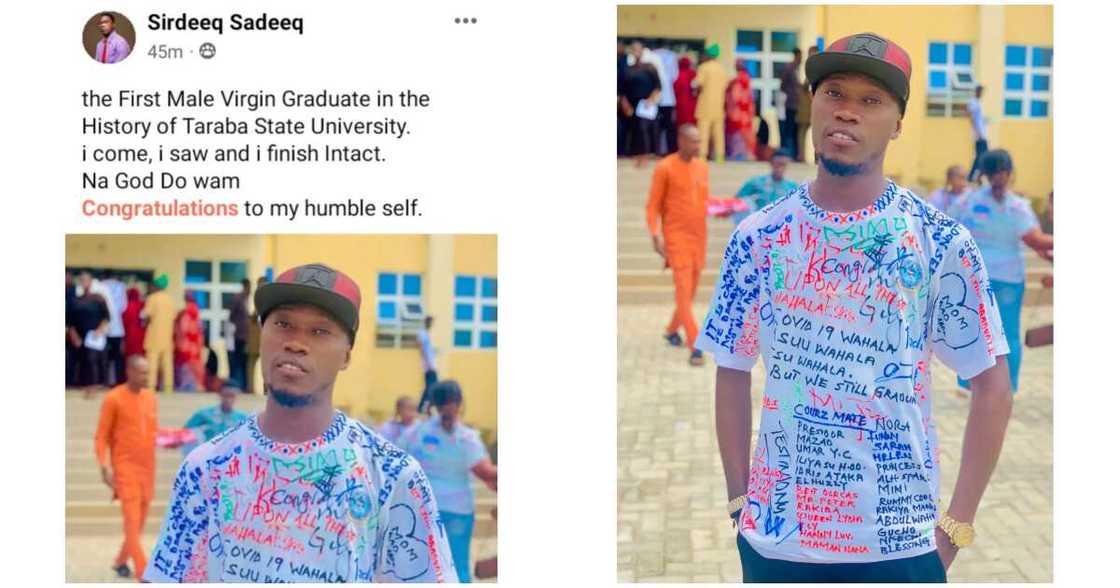 Pure graduate, Taraba graduate, chaste