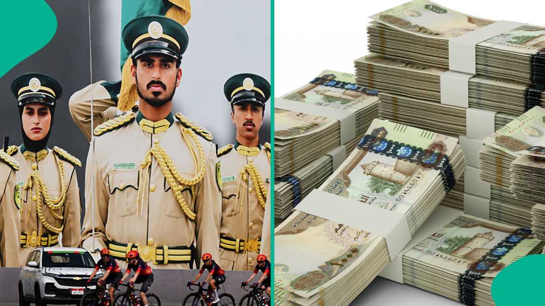 Military pay distribution in UAE highlights wide ranges from 148,300 AED to 421,400 AED.