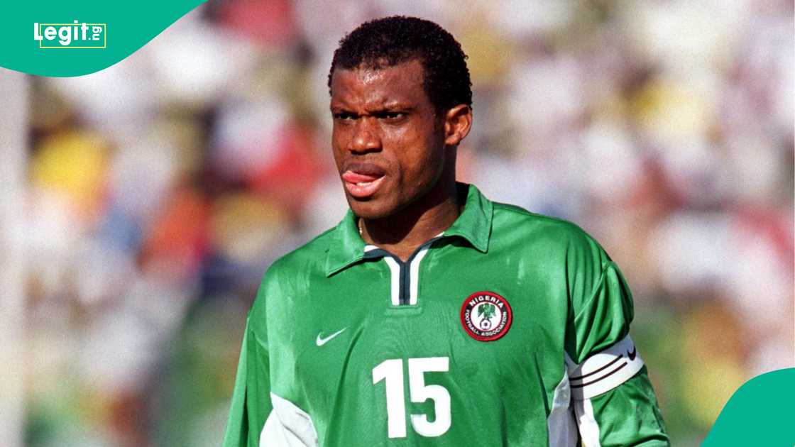 Sunday Oliseh, Super Eagles, Nigeria, Mali, AFCON 2002. Sunday Oliseh, Super Eagles, Nigeria, Mali, AFCON 2002.