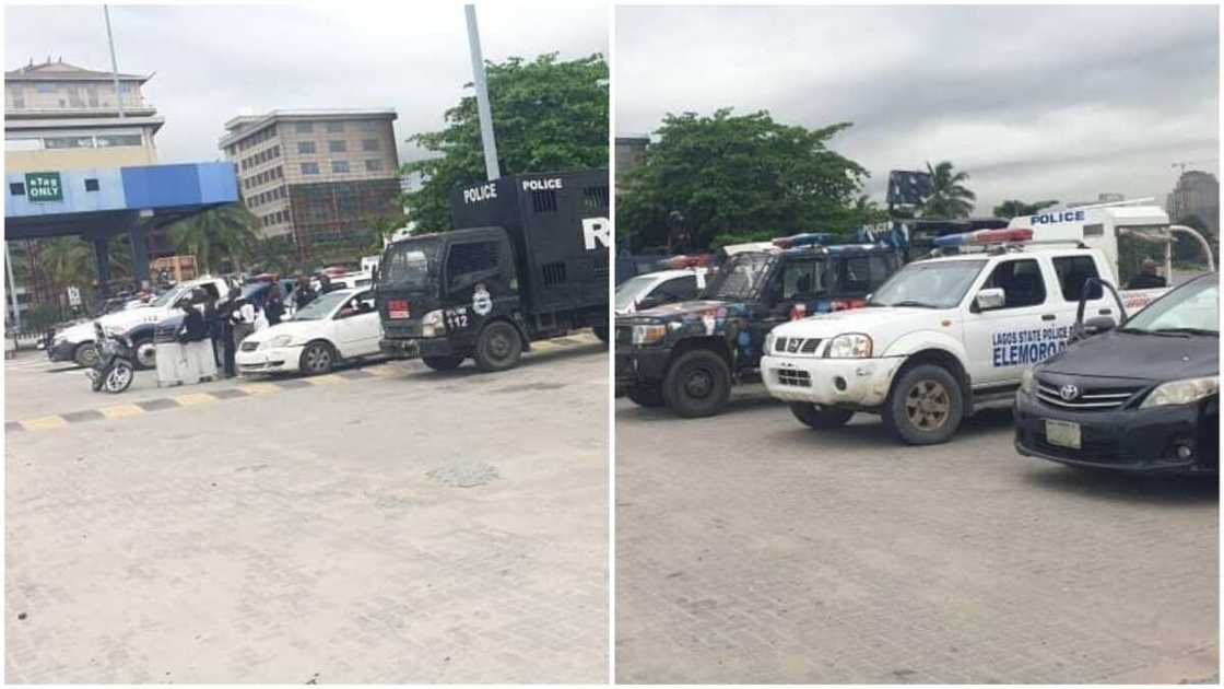 Police at Lekki Toll Gate/#EndSARS Memorial Procession/Lagos State