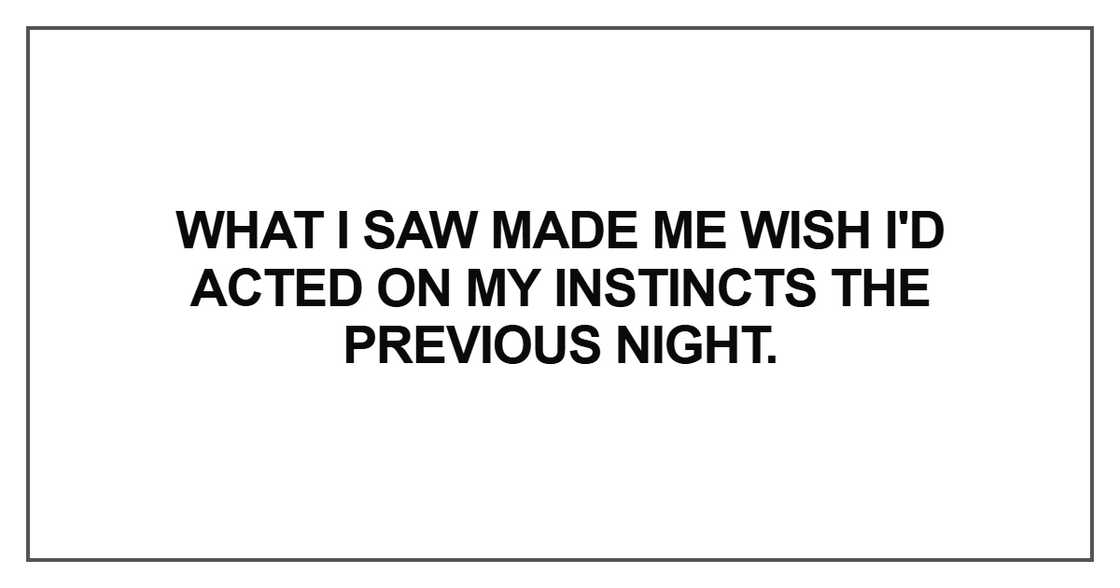 What I saw made me wish