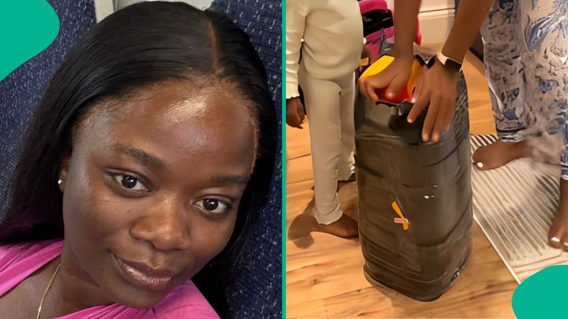 Lady ships palm oil from Nigeria to UK.