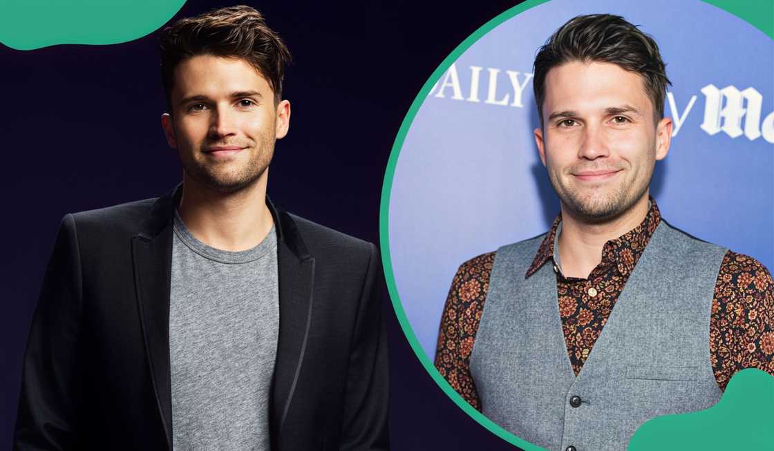 Schwartz poses for a Vanderpump Rules Season 5 portrait and on the red carpet of a Daily Mail holiday party Schwartz poses for a Vanderpump Rules Season 5 portrait and on the red carpet of a Daily Mail holiday party