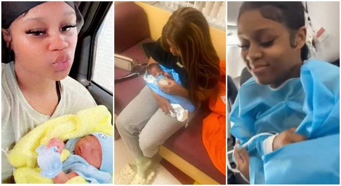 Kendria Rhoden who gave birth to her baby midflight. Kendria Rhoden who gave birth to her baby midflight.