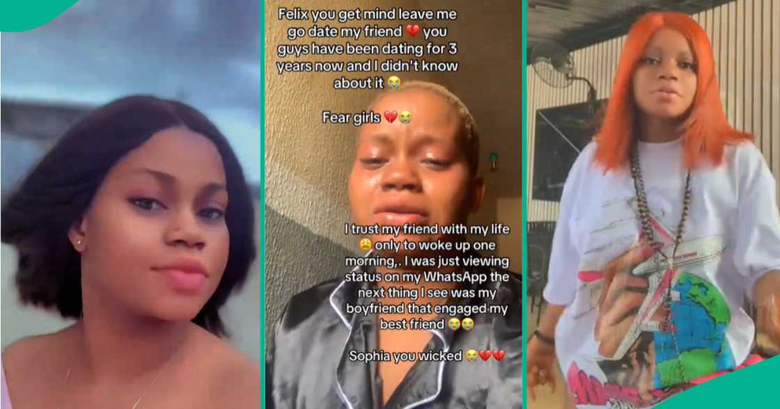 Nigerian lady cries as boyfriend dumps her for her bestie.