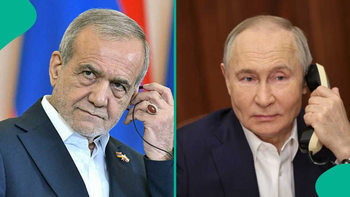 Masoud Pezeshkian da Vladimir Putin