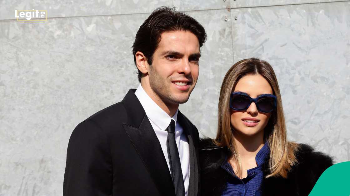 Ricardo Kaka, Carolina Celico, Giorgio Armani show, 2014 Milan Fashion Week, Milan. Ricardo Kaka, Carolina Celico, Giorgio Armani show, 2014 Milan Fashion Week, Milan.