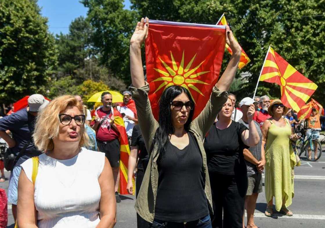 The opposition in North Macedonia has rallied thousands to fight back against any new compromises with Bulgaria and the EU The opposition in North Macedonia has rallied thousands to fight back against any new compromises with Bulgaria and the EU